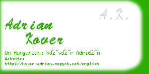 adrian kover business card