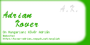 adrian kover business card